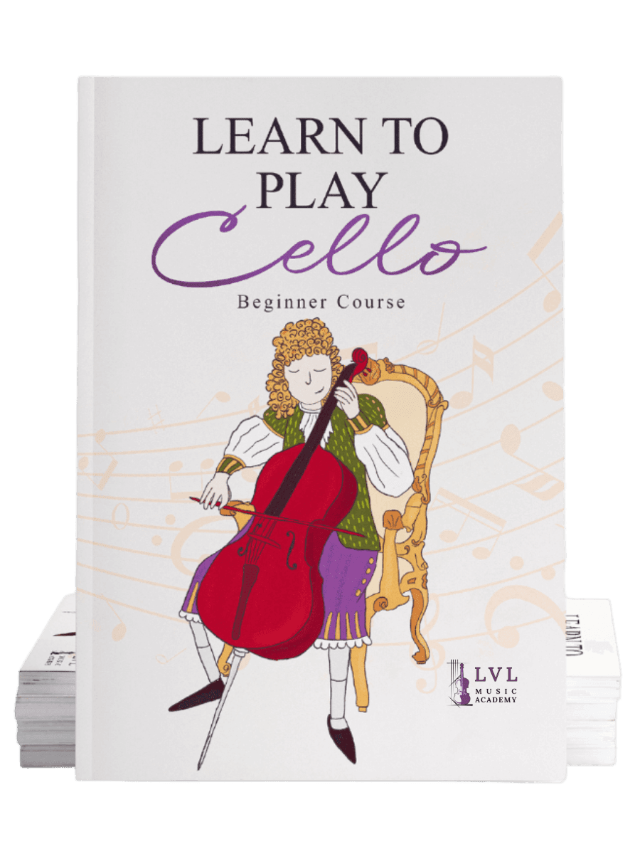 learn to play cello beginner book by LVL Music Academy