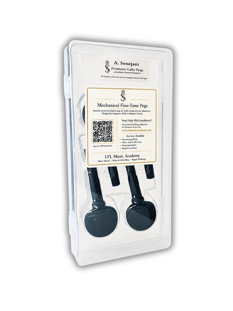 A. Senejani mechanical fine-tune cello pegs with internal geared tuning system for precise and reliable tuning