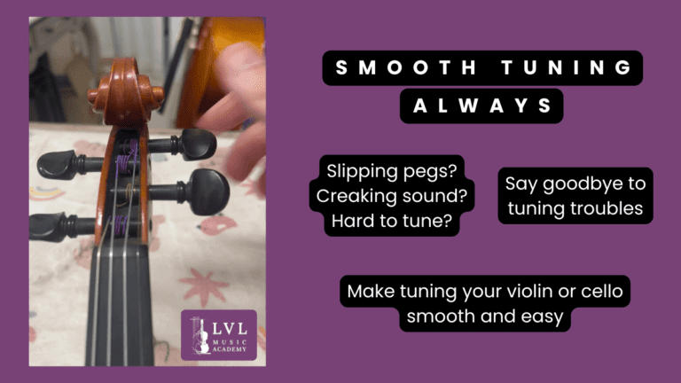 Fix the slipping pegs, creaking sound, for violin and cello