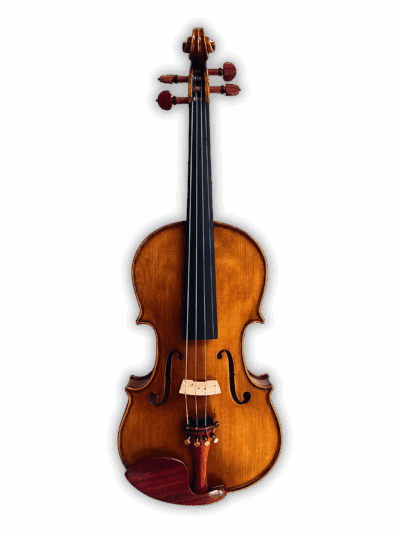 JV05 handmade violin front view from Jviolins Collection showing elegant varnish and traditional craftsmanship