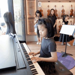 piano class for a child at LVL Music Academy