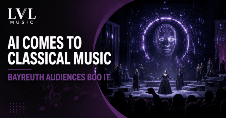 AI-generated visuals used during a classical music performance at the Bayreuth Festival